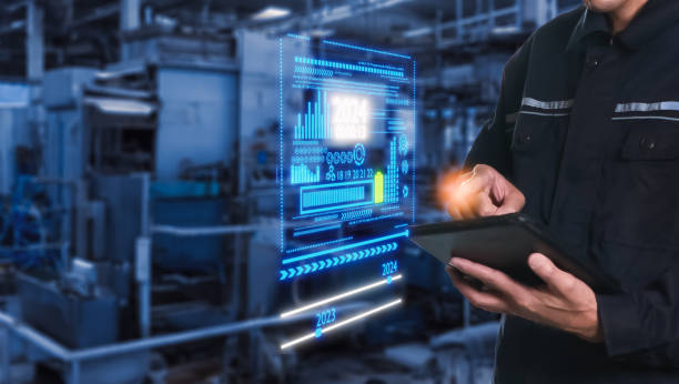 istock man inspection hand holding Service Hand hold UI interface 2024 new 2024 technology inspector AR application technology check order factory warehouse global connection logistic new year product 2024 1794115333