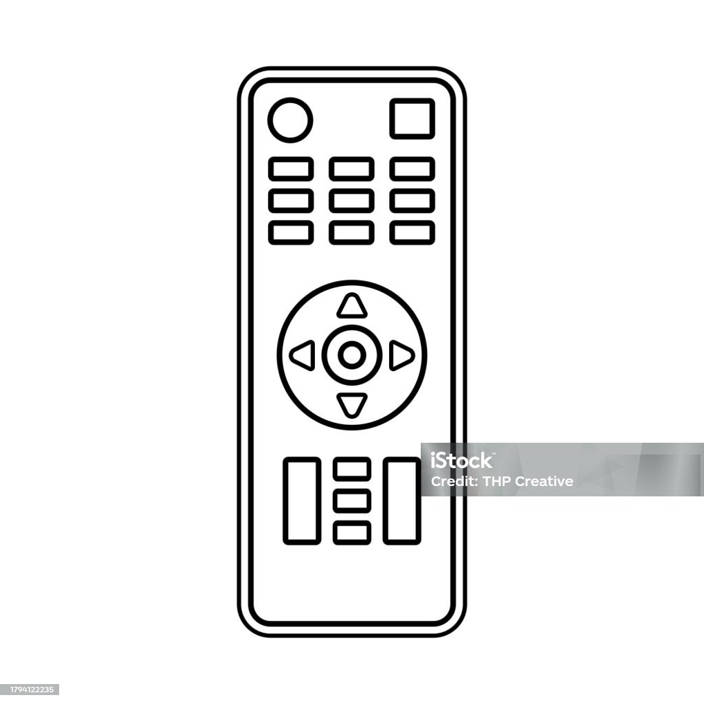 Remote Print Out Tv Remote Control Vector Stock Illustration - Download Image Now - Clip ...