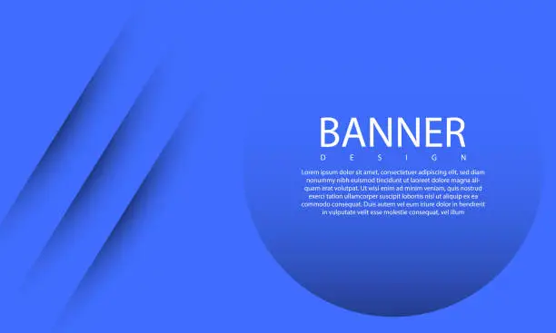 Vector illustration of blue minimalist banner design. vector eps 10 format.
