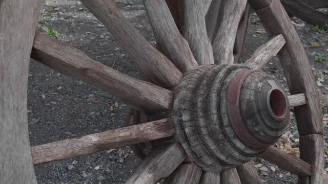 The cart wheels of farmers in the past