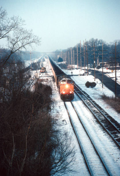 istock Trains in Snow - Eastbound Coal - 2001 1794129007