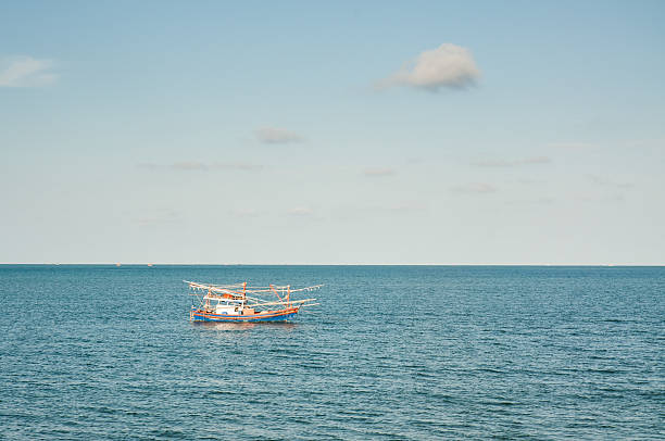 istock Seascape with fishing boat 179413791