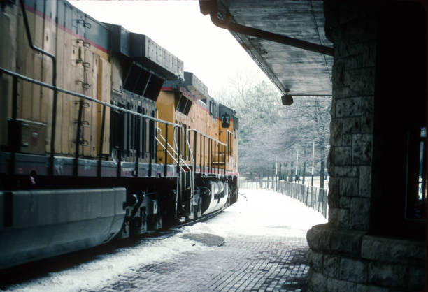 istock Trains in Snow - Passing the Station - 2004 1794138512