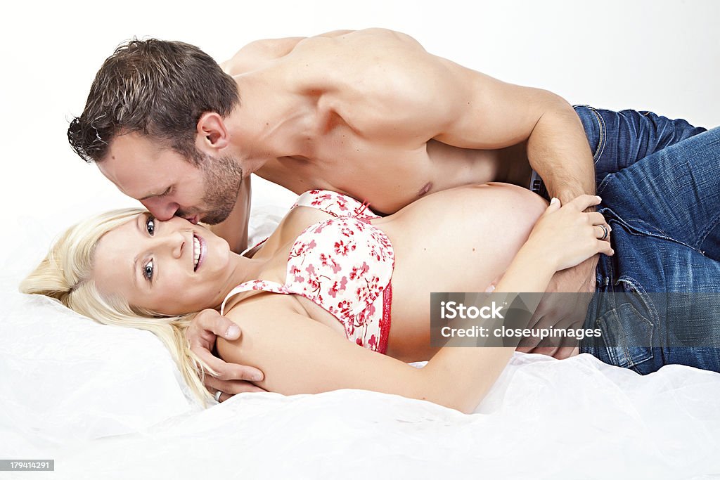 pregnant mother and happy father Young attractive couple. pregnant mother and happy father 20-29 Years Stock Photo