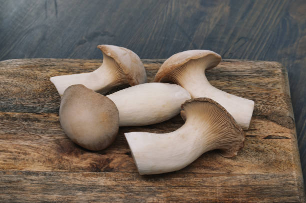 istock Group of king oyster mushroom on cutting board 1794184581