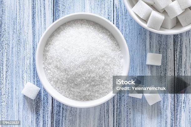 Sugar Stock Photo - Download Image Now - Blue, Bowl, Ceramics