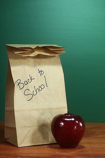 istock Vertical Lunch Sack Sitting on Teacher Desk 179426600