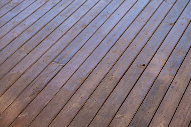 istock Old and worn wooden flooring. 1794280869