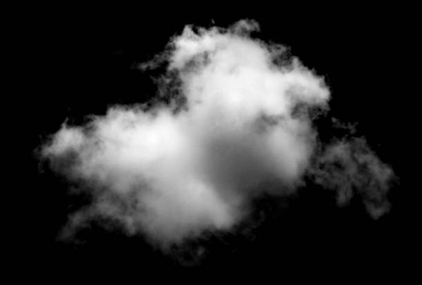istock White cloud isolated on black background,Textured smoke,brush effect 1794286113