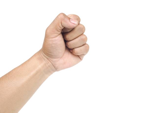 istock Male hands making fists isolated on a white background. 1794289239