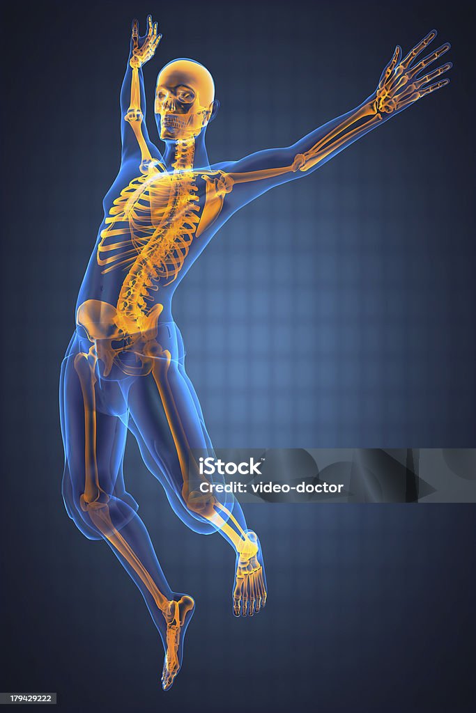 Hombre salta radiografía - Foto de stock de Adulto libre de derechos