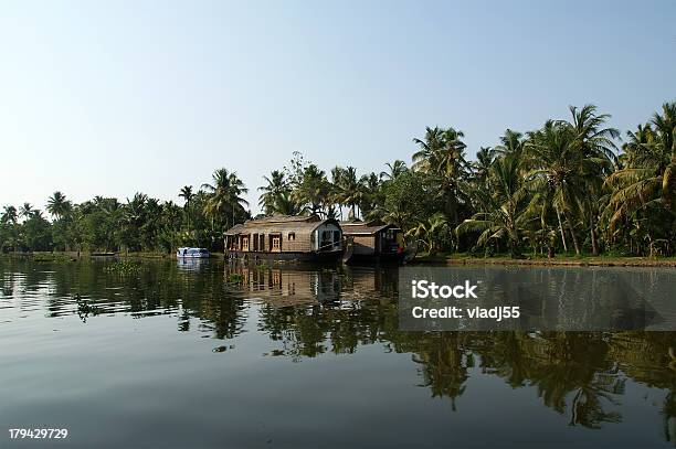 House Barca Nella Backwater Di Kerala - Fotografie stock e altre immagini di Albero - Albero, Ambientazione esterna, Asia