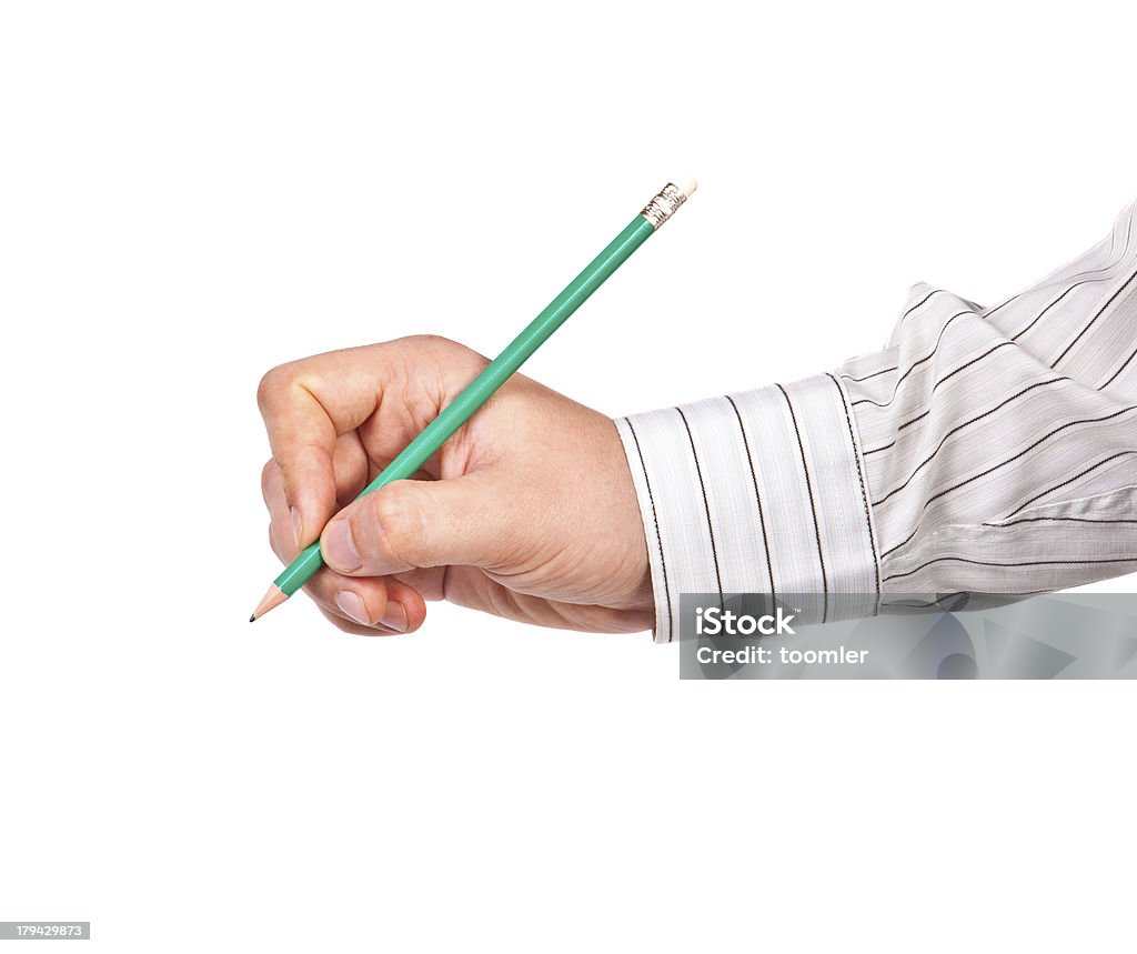 Mannes hand mit Stift - Lizenzfrei Akademisches Lernen Stock-Foto