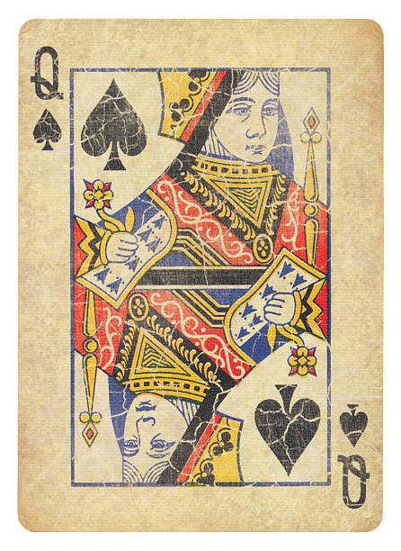 istock Vintage Queen Of Spades Isolated (clipping path included) 179430186