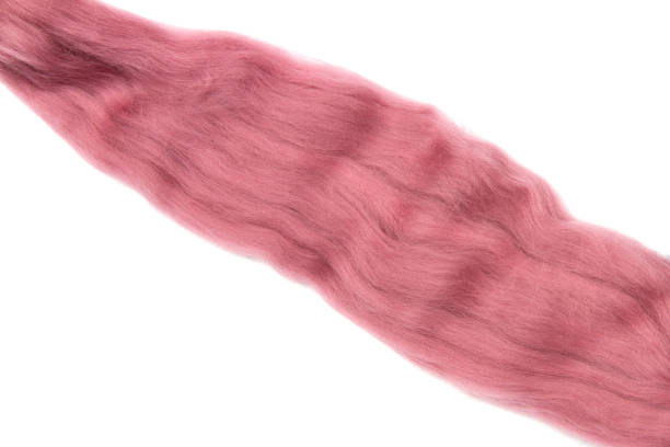 istock Pink synthetic wool on white background. 1794302968