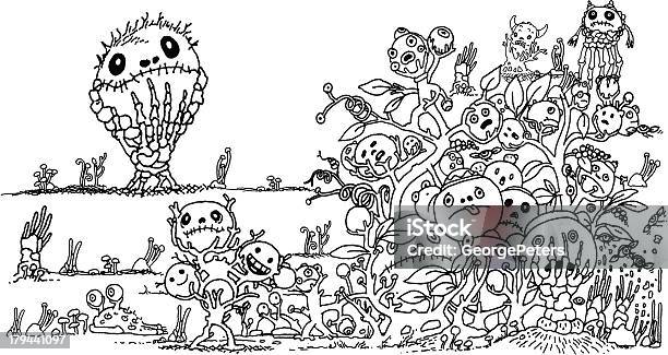 Doodle Spooky Creatures Stock Illustration - Download Image Now - Animal, Bizarre, Cartoon