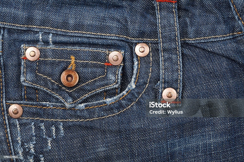 Blue jeans fabric with pocket Blue jeans fabric with pocket background Blue Stock Photo