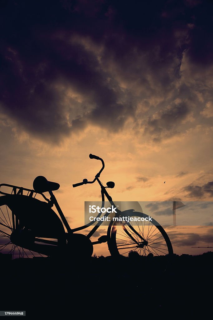 Holländischen Stil-Fahrrad-silhouette - Lizenzfrei Fahrrad Stock-Foto