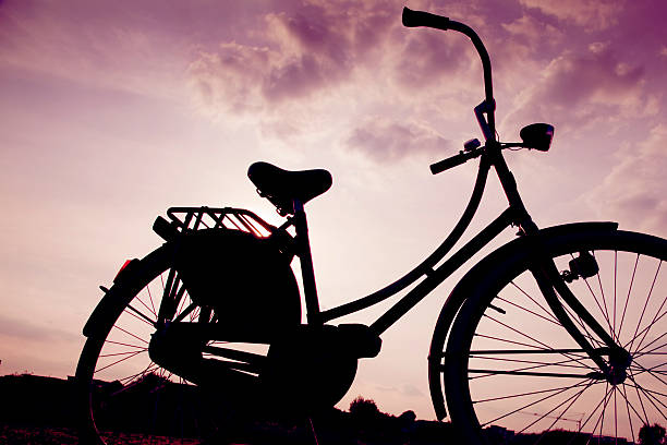 istock Dutch style bike silhouette 179445293