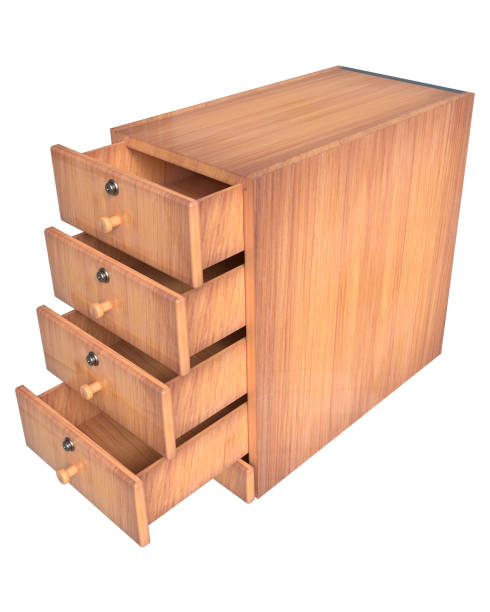 istock 3d wooden file cabinet rendering, interior design concepts. 1794456488