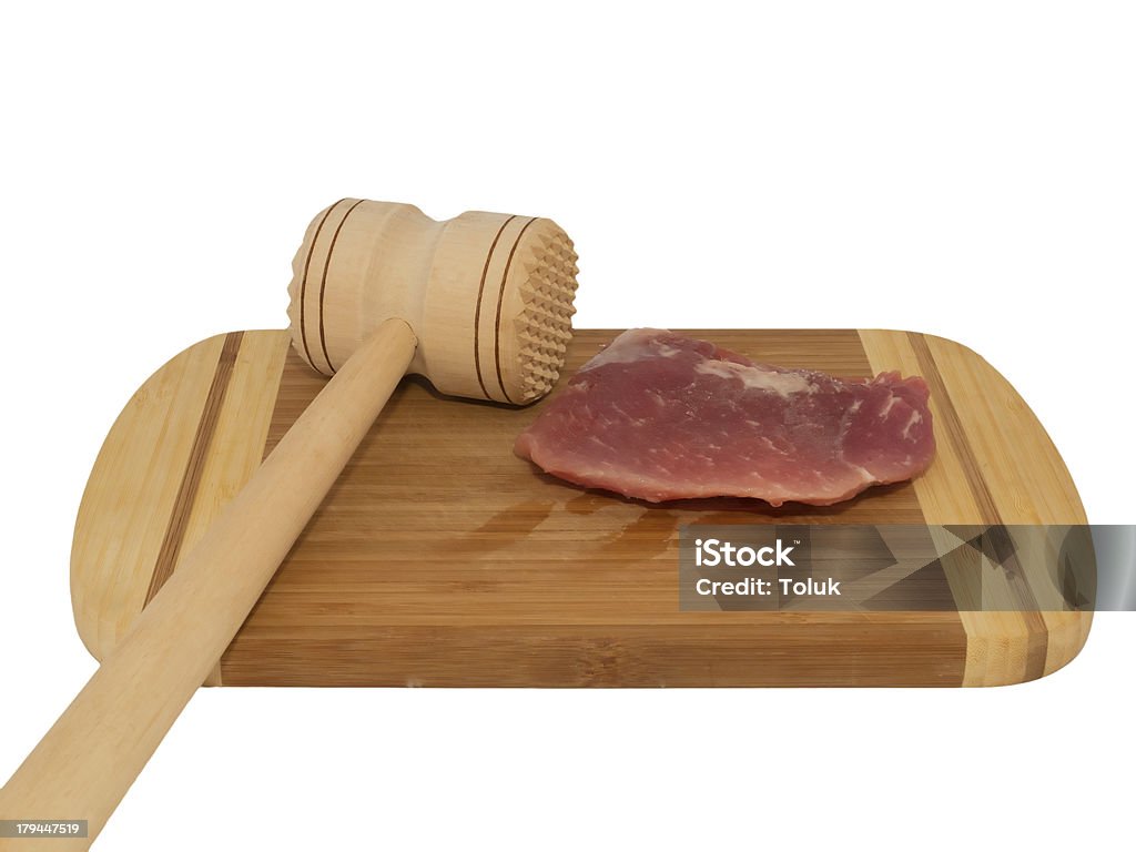 hammer für übertrifft das Fleisch - Lizenzfrei Bauholz-Brett Stock-Foto