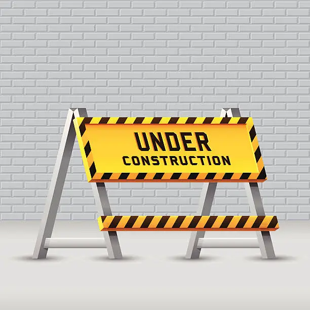 Vector illustration of Construction Barrier