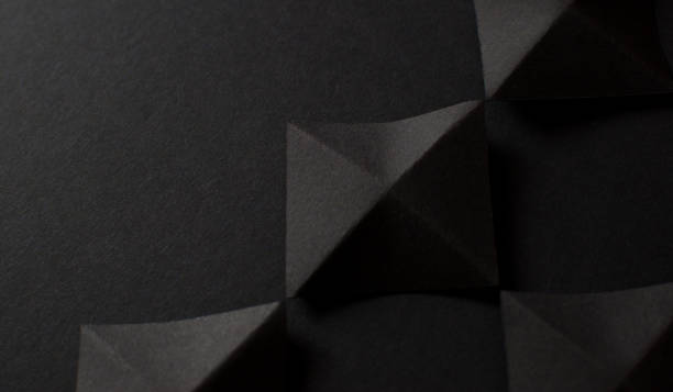 istock Black background with 3d geometric shapes, close up, copy space 1794488070