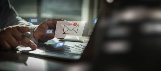 istock Mail Communication Connection message to mailing contacts phone Global Letters Concept 1794488859