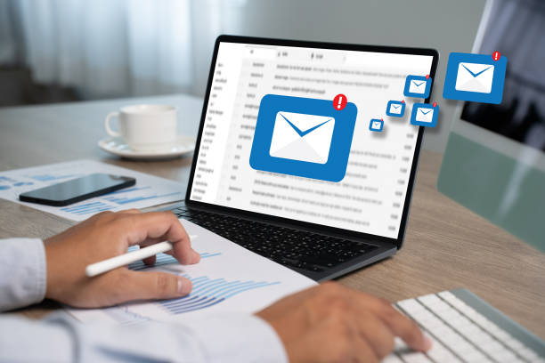 istock Mail Communication Connection message to mailing contacts phone Global Letters Concept 1794488866