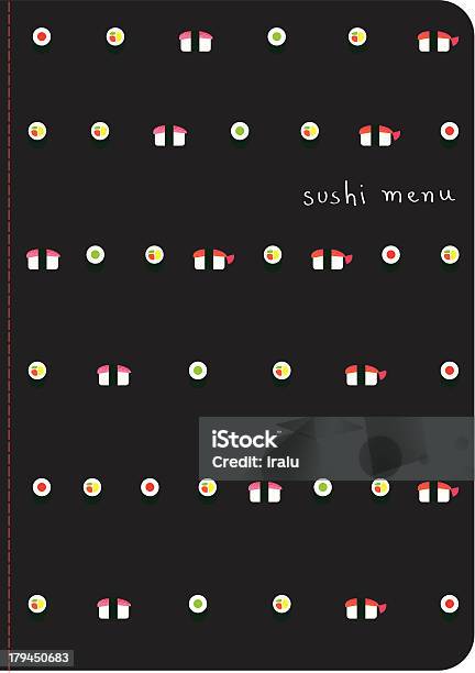 Ilustración de Portada Plantilla De Menú De Sushi y más Vectores Libres de Derechos de Alimento - Alimento, Arroz - Comida básica, Arroz - Grano