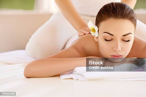 Beautiful Woman Receiving A Spa Treatment Stock Photo - Download Image Now - Adult, Alternative Therapy, Applying