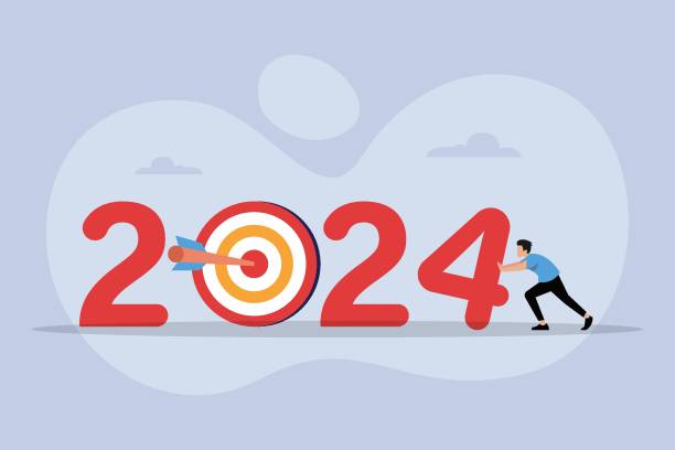 ilustrações de stock, clip art, desenhos animados e ícones de businessman hit bulls eye on target in 2024 basic rgb - bulls eye dart target dartboard