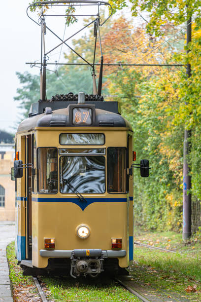 istock Front view of historic tram at forest Berlin Rahnsdorf 1794564276