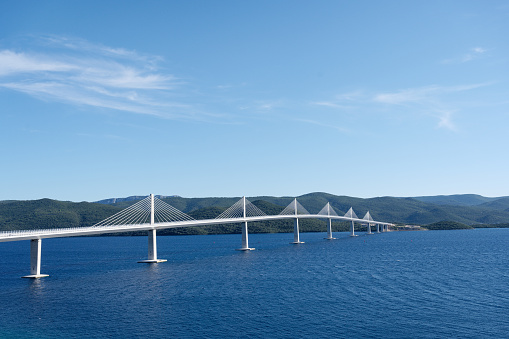 The Peljeac bridge links two parts of Croatia divided by a stretch of Bosnian territory on the Adriatic Sea