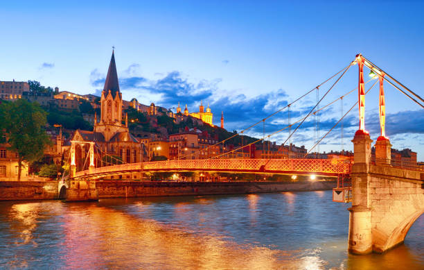 istock Panoramic view of Lyon at dusk 1794582426
