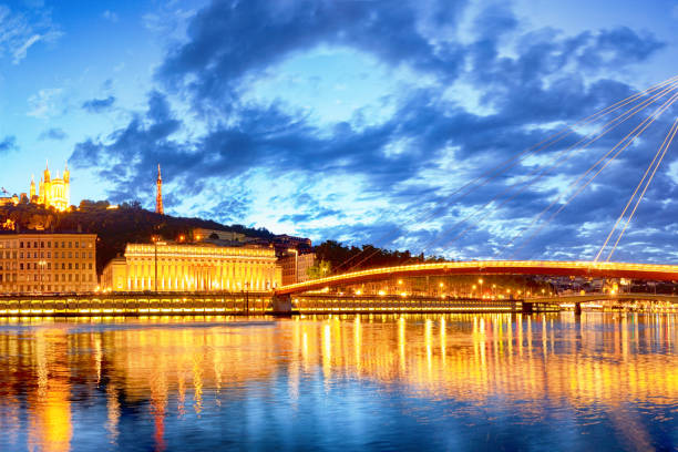 istock Panoramic view of Lyon at dusk 1794582889