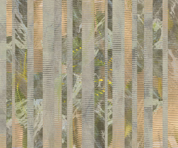 istock Hand drawn grunge textured tropical leaves seamless pattern. Tropical leaf silhouette elements background. Palm, fan palm, banana leaf or lotus bamboo in grunge retro style. 1794594576