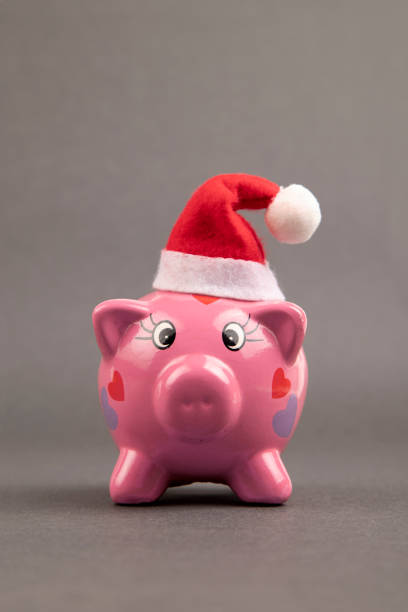 istock Piggy bank with Santa hat 1794604000