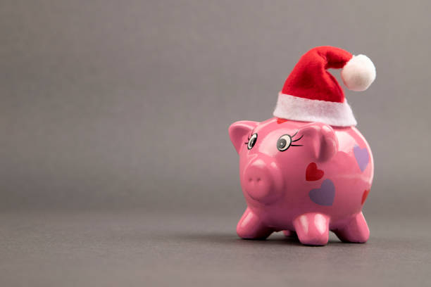 istock Piggy bank with Santa hat 1794604548