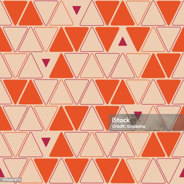 Seamless Triangle Pattern Vector Background Geometric Abstract Texture ...