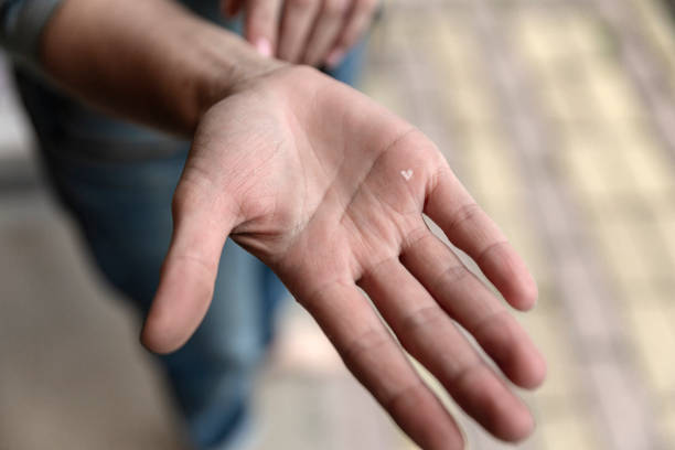 Love heart on female palm
