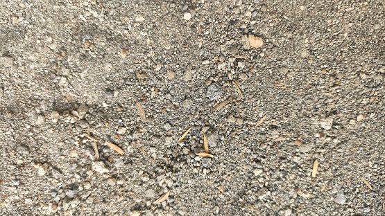 sand and gravel on the ground. Natural stone and Gravel