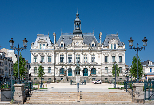 Paris : facade of the French National Assembly (Palais Bourbon). Paris in France