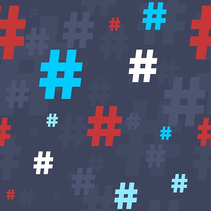 Hash Sign Vector Pattern Stock Illustration - Download Image Now ...