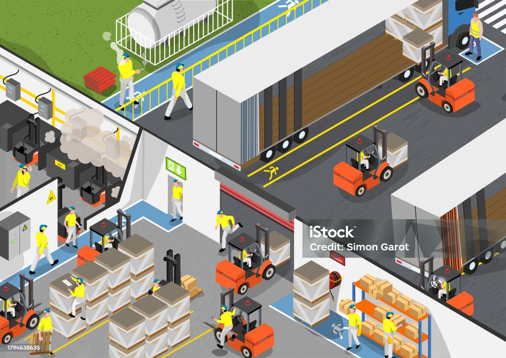 Logistics Operation Vector Logistics Illustration Vector Elements Stock Illustration - Download ...