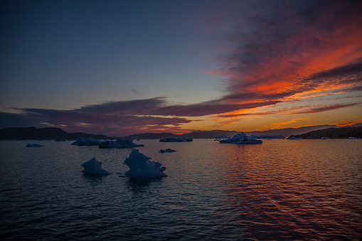 Summer landscape in the fiords of Narsaq, South West Greenland