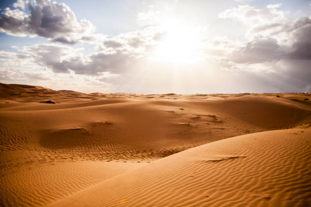 istock Dry landscape and dunes in the Sahara desert, Morocco 1794644236