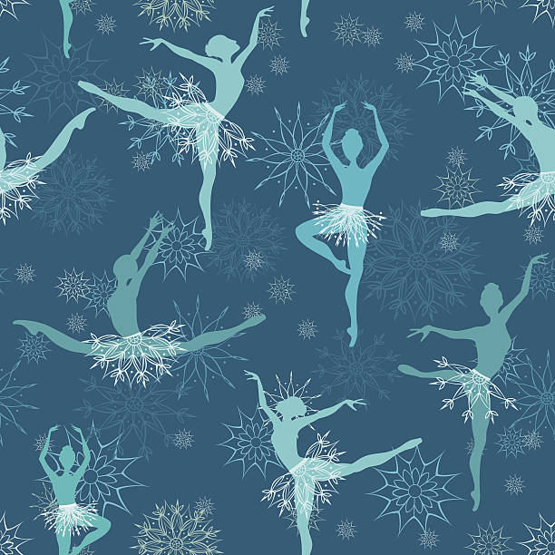 완벽한 배경이 눈송이 발레 - motion snowflake backgrounds blue stock illustrations