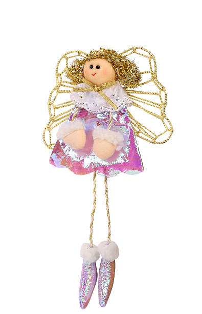 istock Christmas vintage flying fabric angel. 179464819