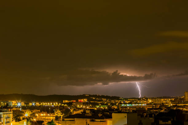 istock Lightning in Sabadell city, Barcelona, Spain 1794655624